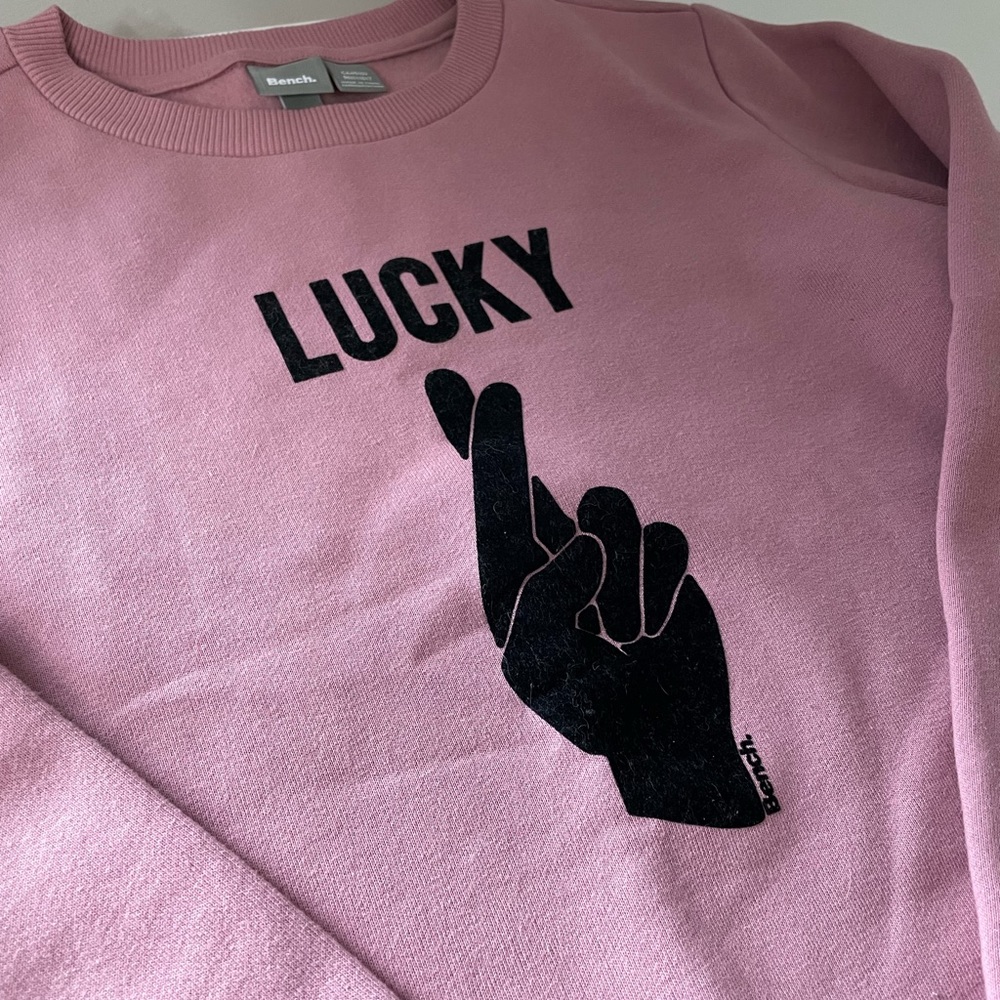 Bench Mauve Lucky Graphic Crewneck Sweatshirt